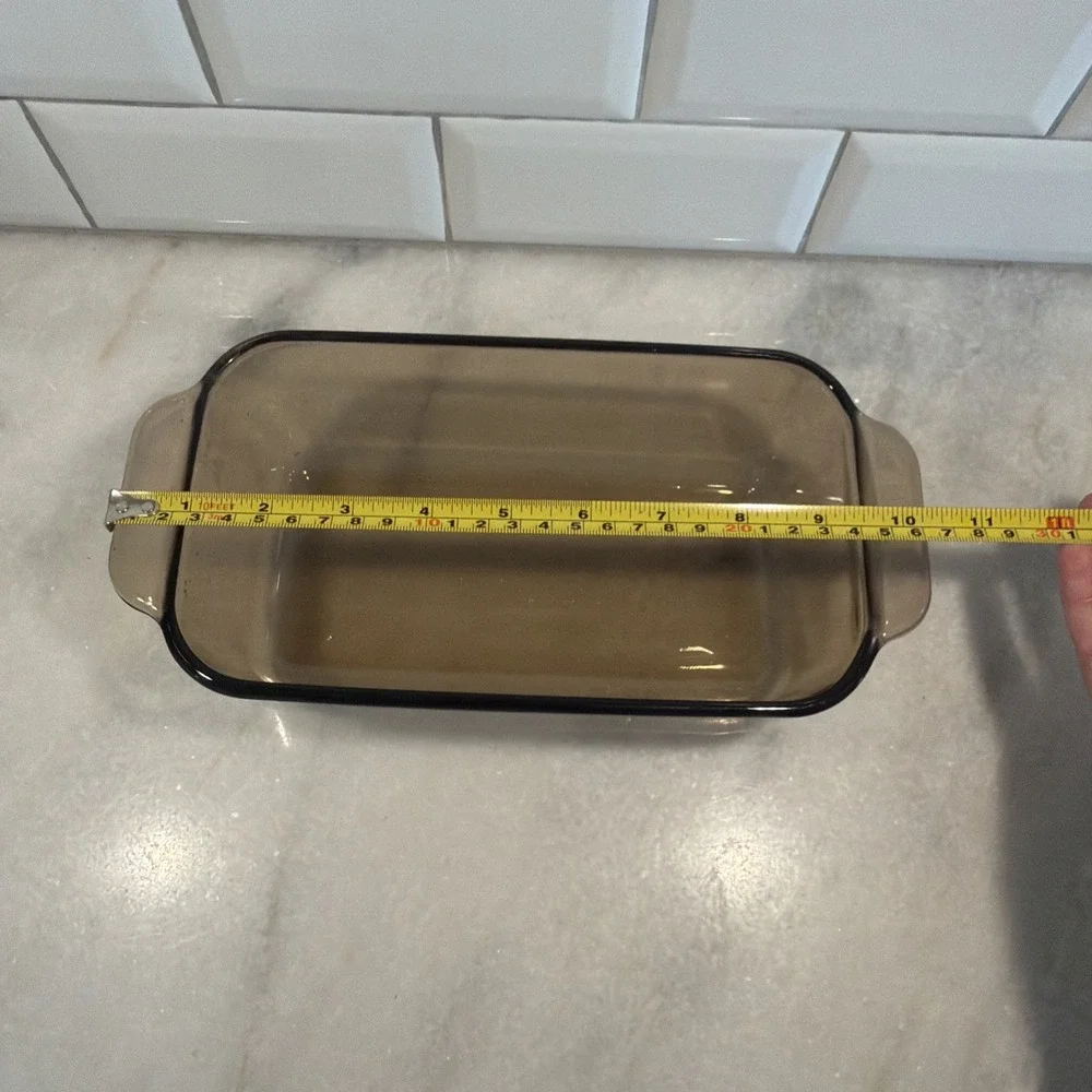 Pyrex Loaf Pan Baking Dish #213 Amber Brown Glass Corning E 15 1.5L 22x11x6cm